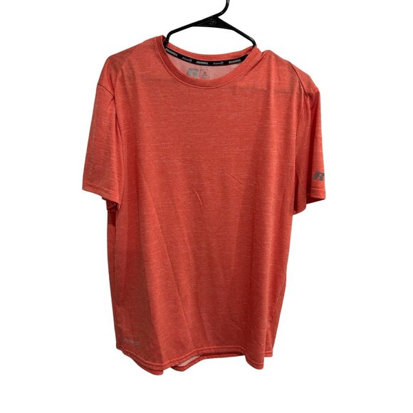 Russell Mens Wild Paprika Heather Training Fit Shirt M Freshforce Dri-Power 360 - Picture 1 of 10